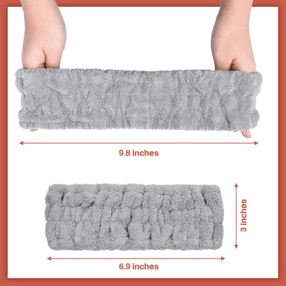 Chuangdi microfiber spa headband elasticity demonstration