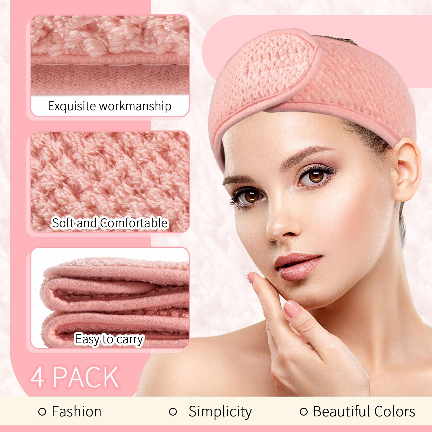 Adjustable Whaline hair wrap for face washing