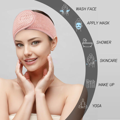 Four colors of Whaline spa headbands side by side