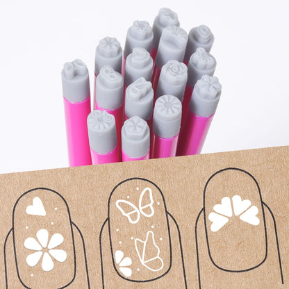 Nail art dotting tools and stamping pens for DIY manicure