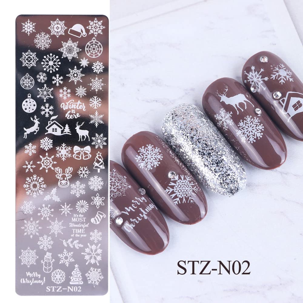 Applying nail art stamp to fingernail demonstration