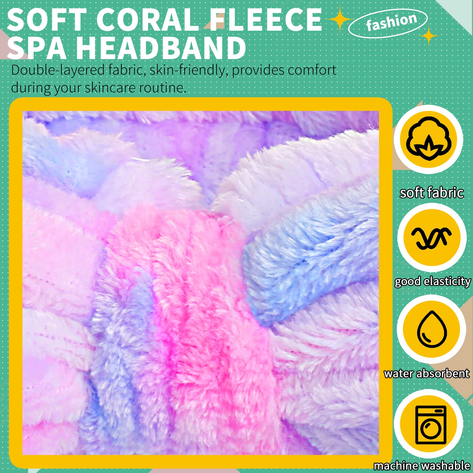 Soft texture detail of Wsyub fuzzy face washing headband