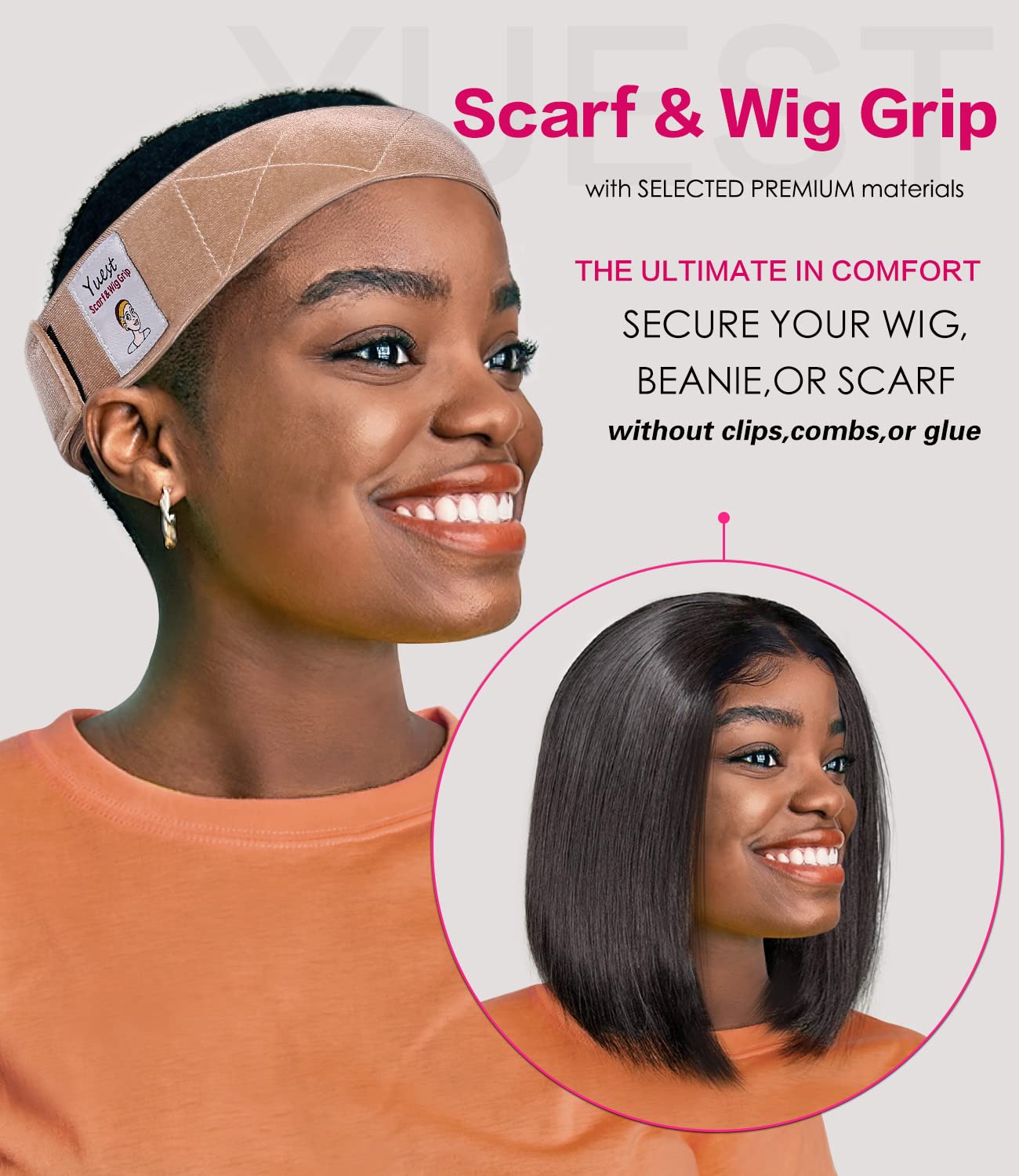 Yuest wig grip band with included wig caps