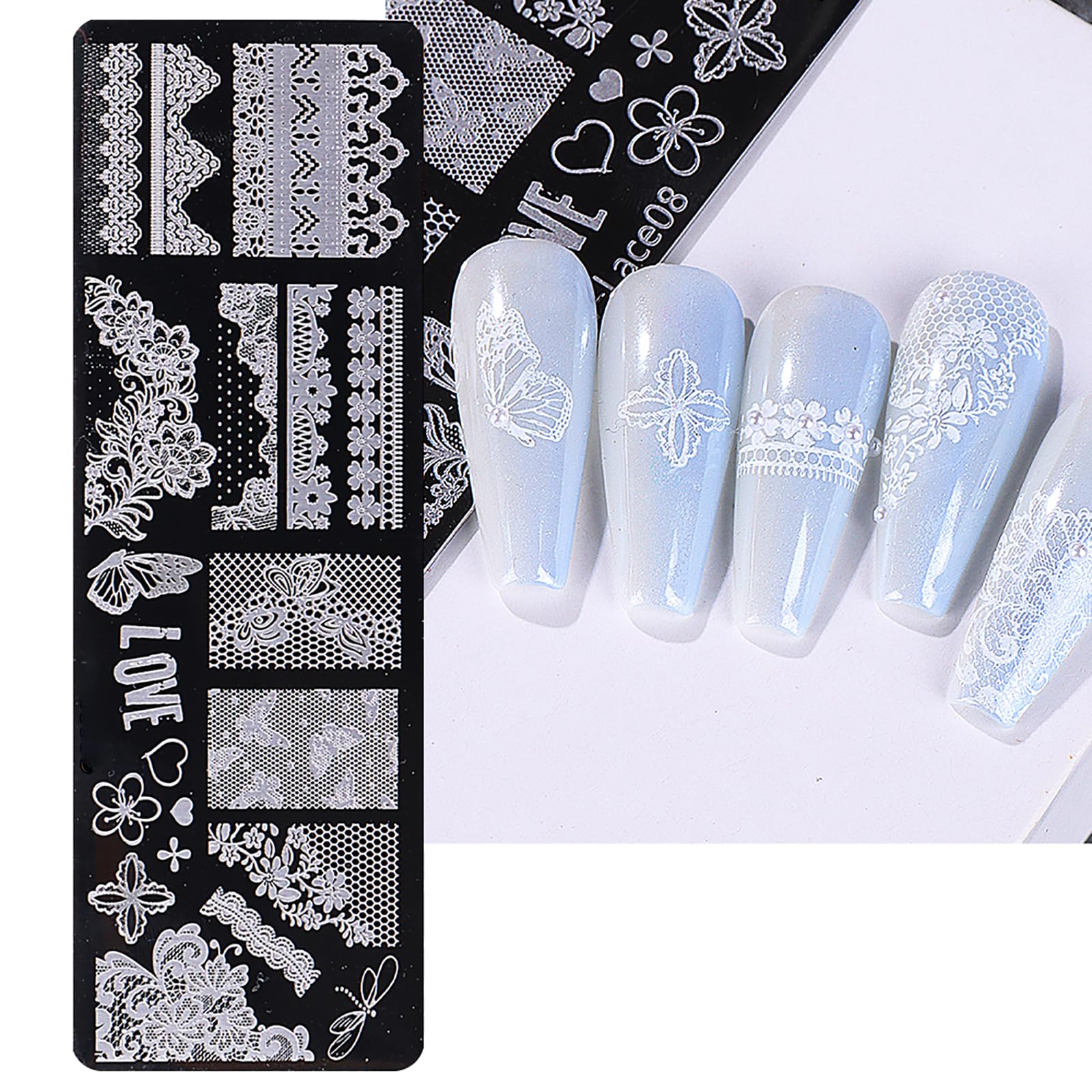 Clear silicone jelly nail stamper and scraper tool