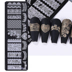 Top view of complete DIY nail art stamping kit