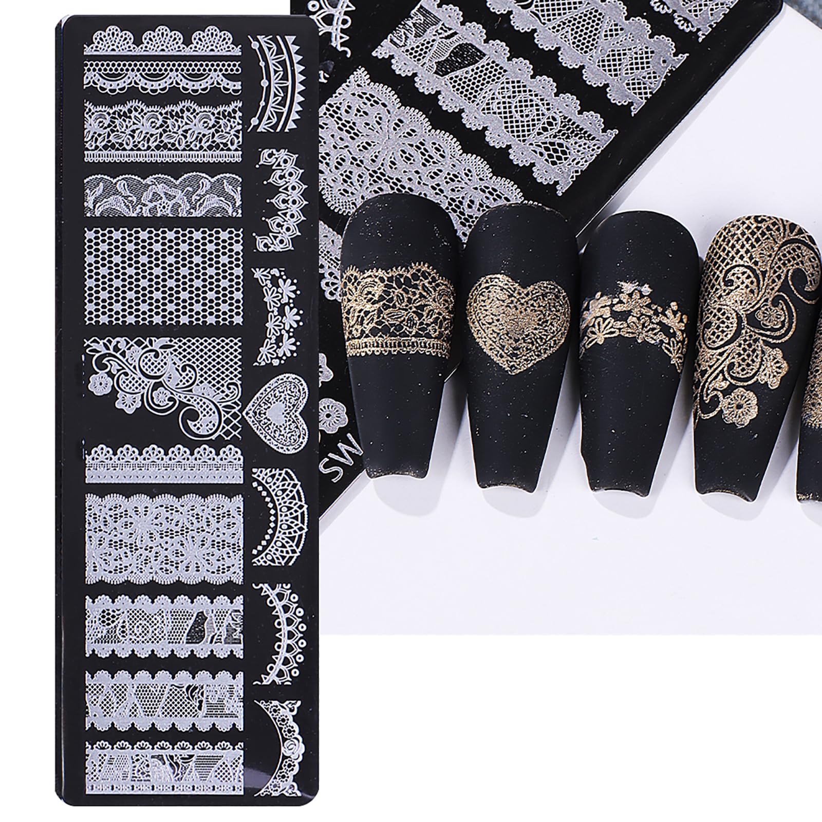 Top view of complete DIY nail art stamping kit