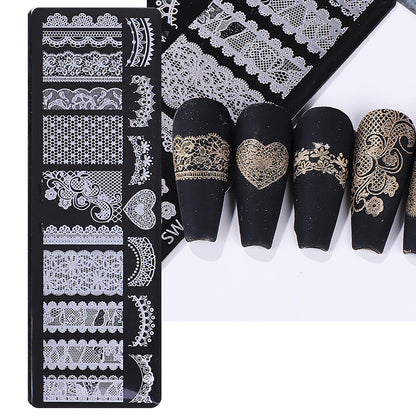 Top view of complete DIY nail art stamping kit