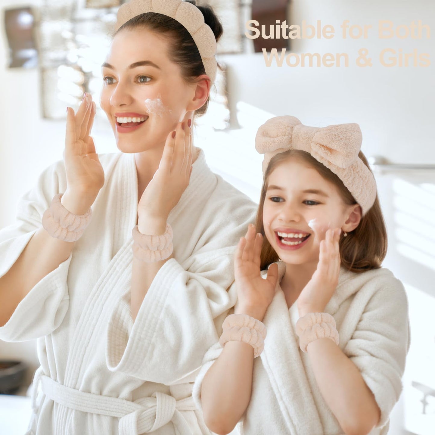 Soft absorbent wristbands for washing face