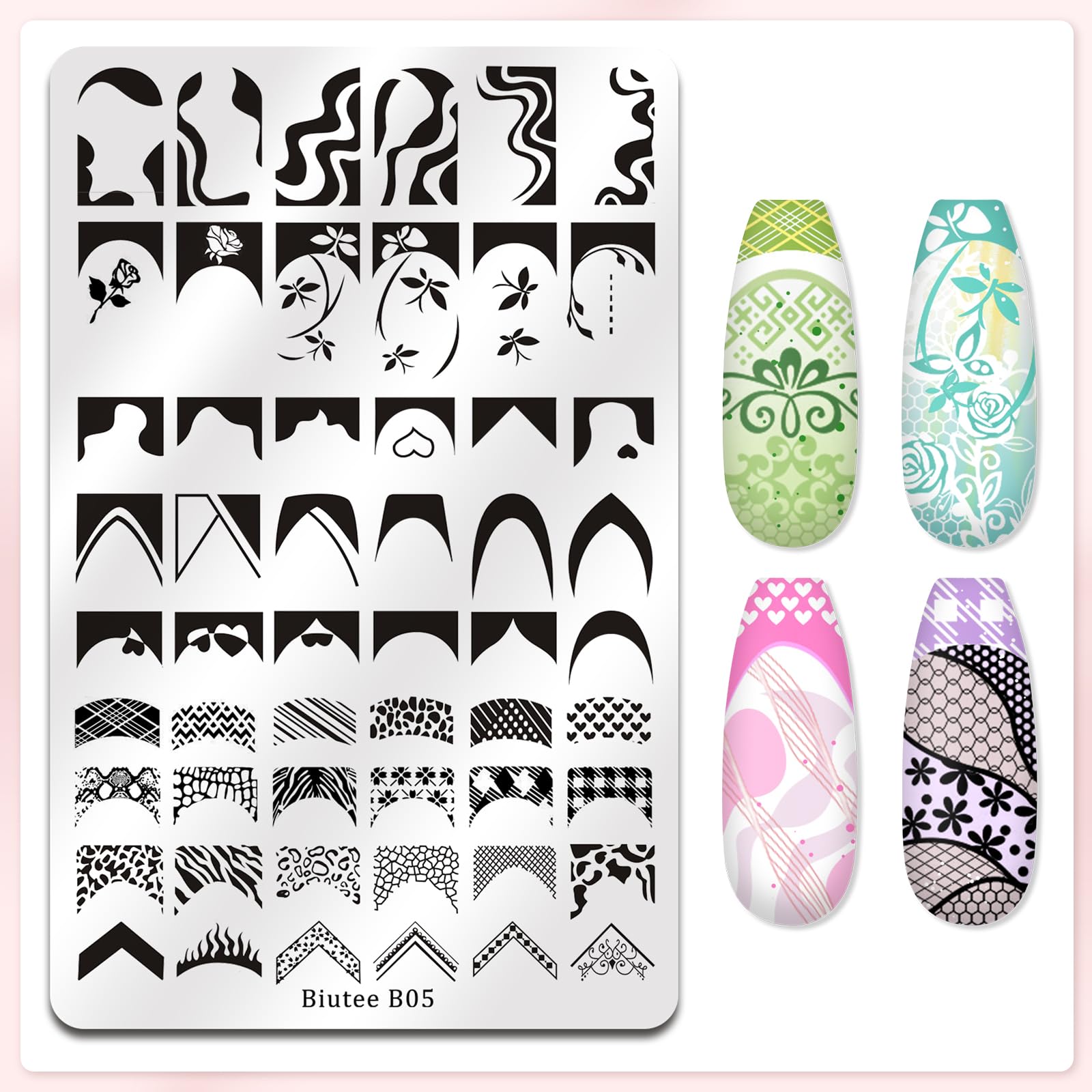 Clear silicone jelly stamper and scraper tool for nail stamping