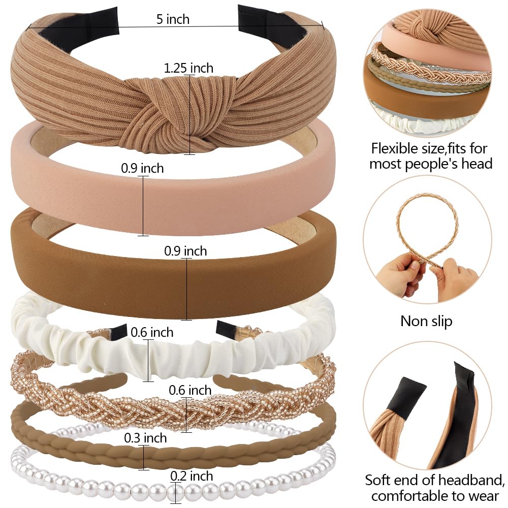 Close up of Ahoney padded and braided hair accessories