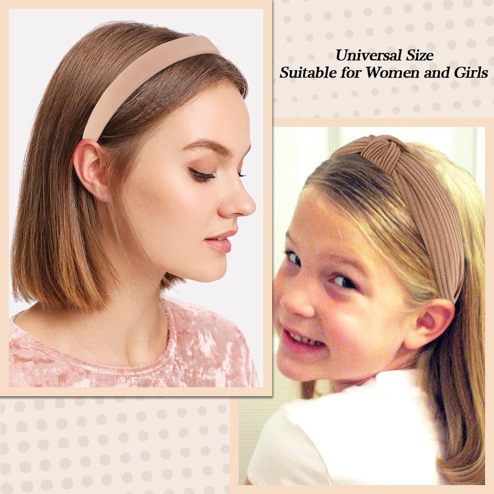 Variety of neutral toned non slip headbands for girls
