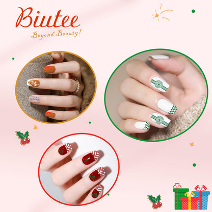 Floral and decorative nail stamping template designs from Biutee