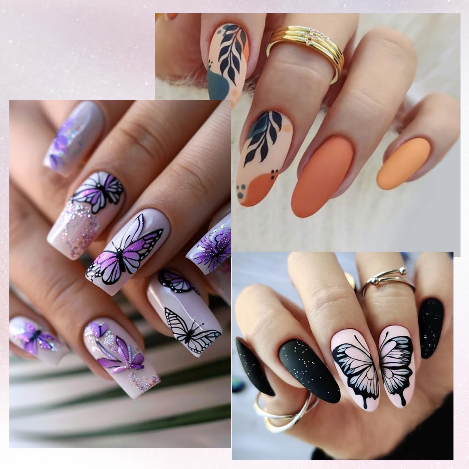 French tip stencil templates included in the Born Pretty kit