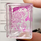 Top view of Maniology clear stamper with protective cap