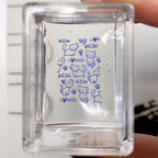 Crystal clear silicone nail art stamper head detail