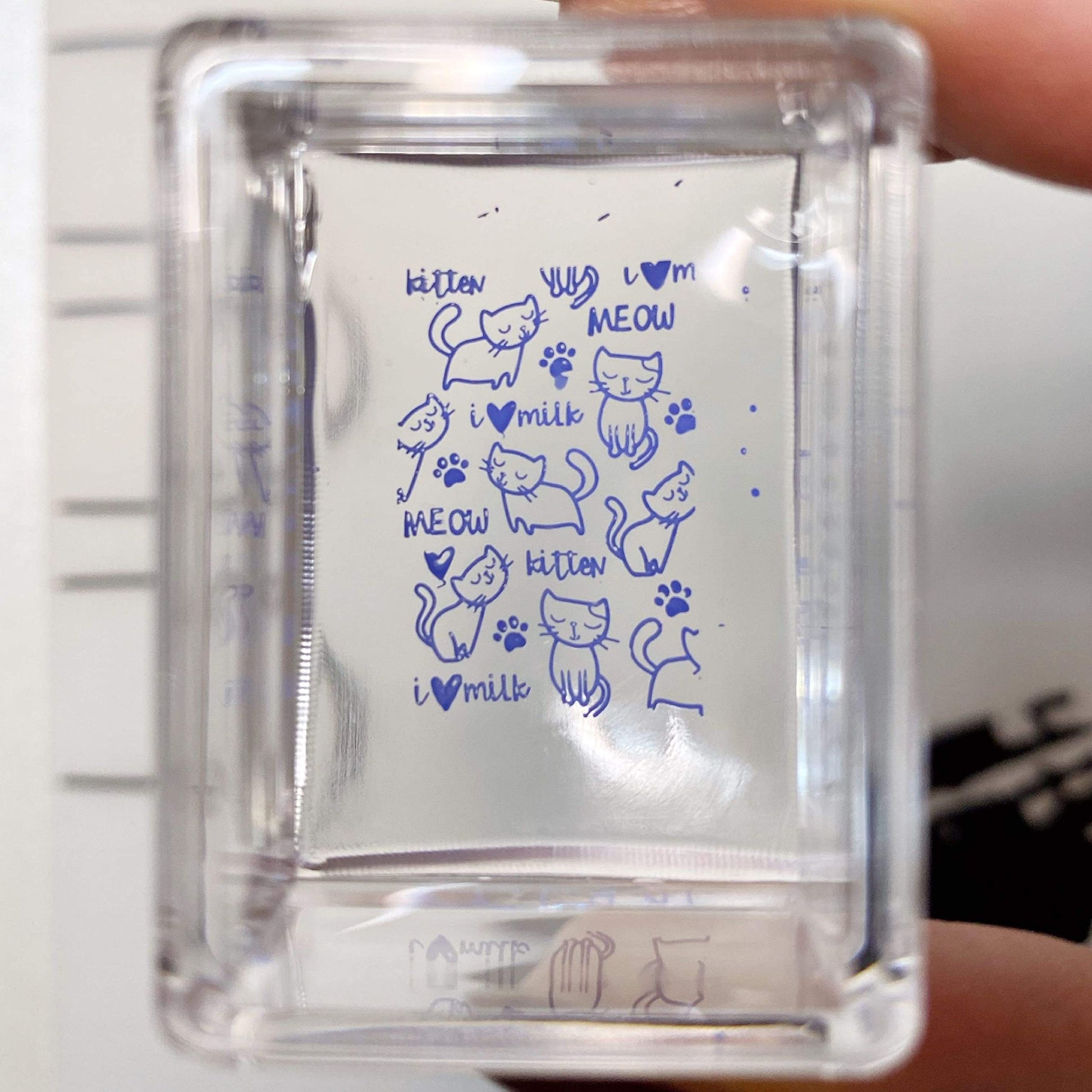 Crystal clear silicone nail art stamper head detail