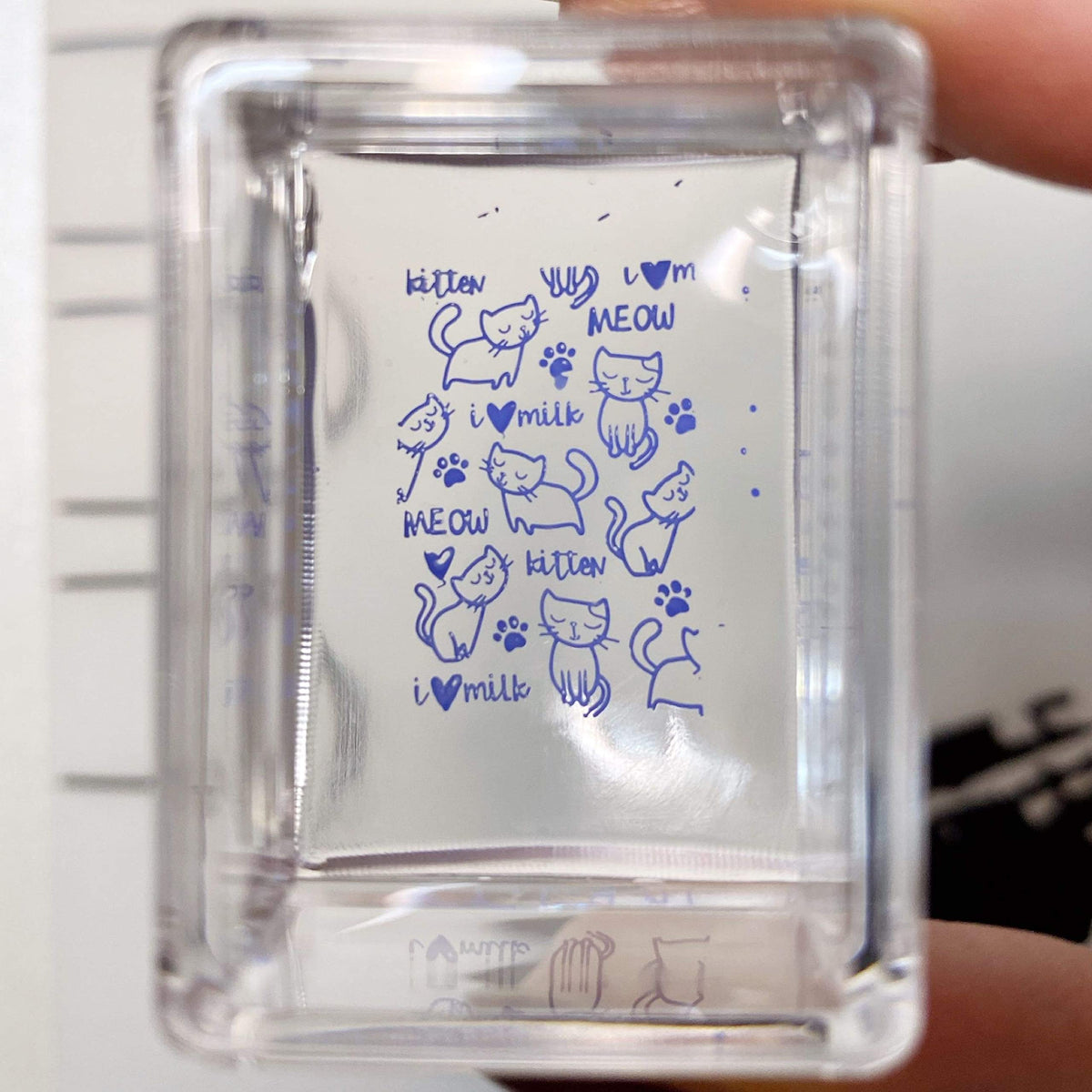 Crystal clear silicone nail art stamper head detail