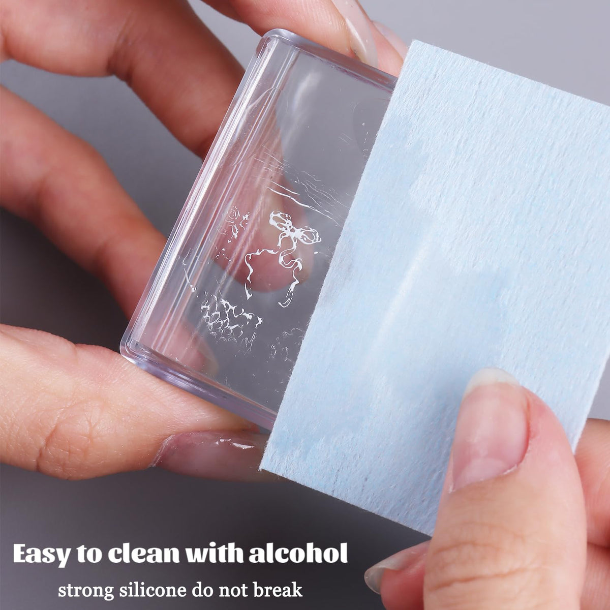 Transparent nail stamping tool kit with professional scraper