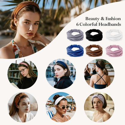 Variety of colors included in HSEM knotted headband 6 pack