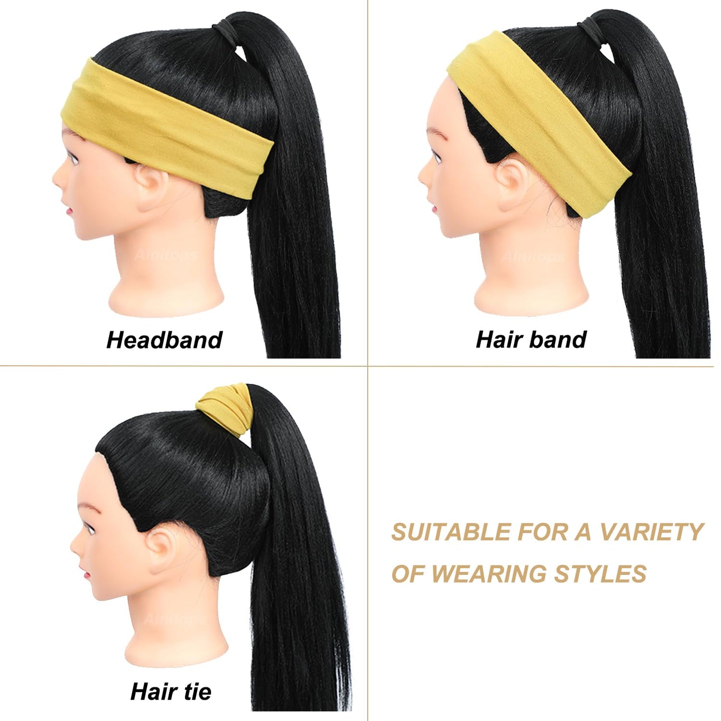 Stretchy material demonstration of Ainitops hair accessories