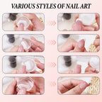 Two piece silicone nail printing tool for manicures