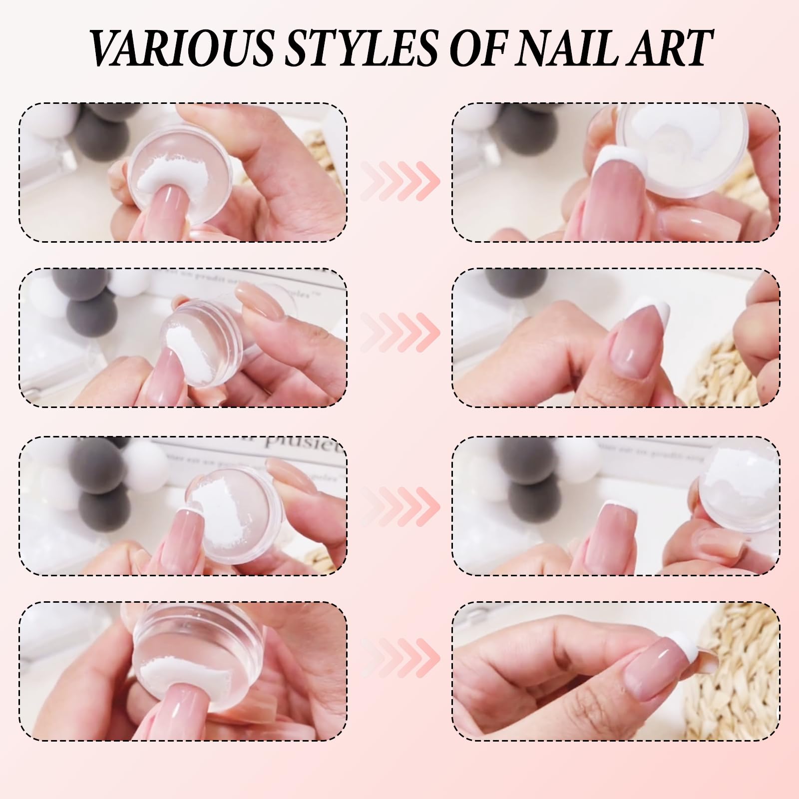 Two piece silicone nail printing tool for manicures
