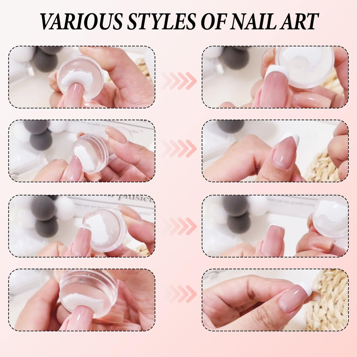 Two piece silicone nail printing tool for manicures