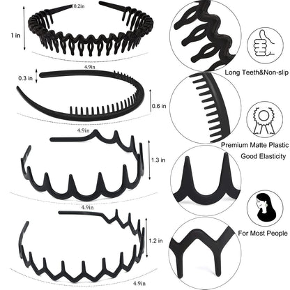 Close up of Ultimute matte black teeth headbands