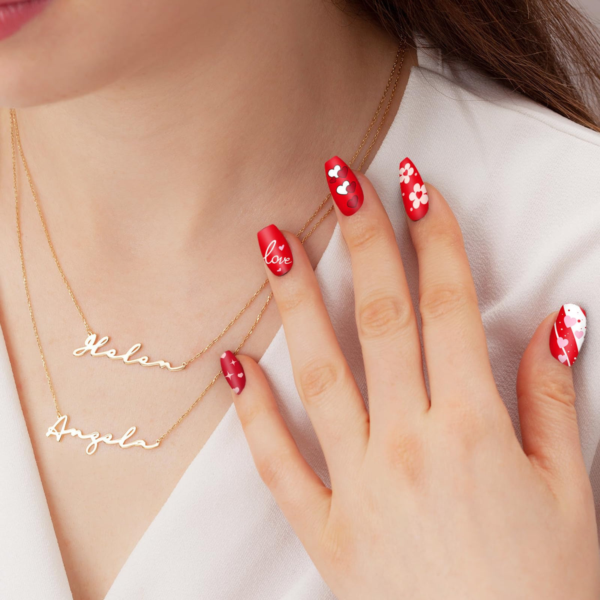 Professional DIY manicure showing results from Whaline stamping plates