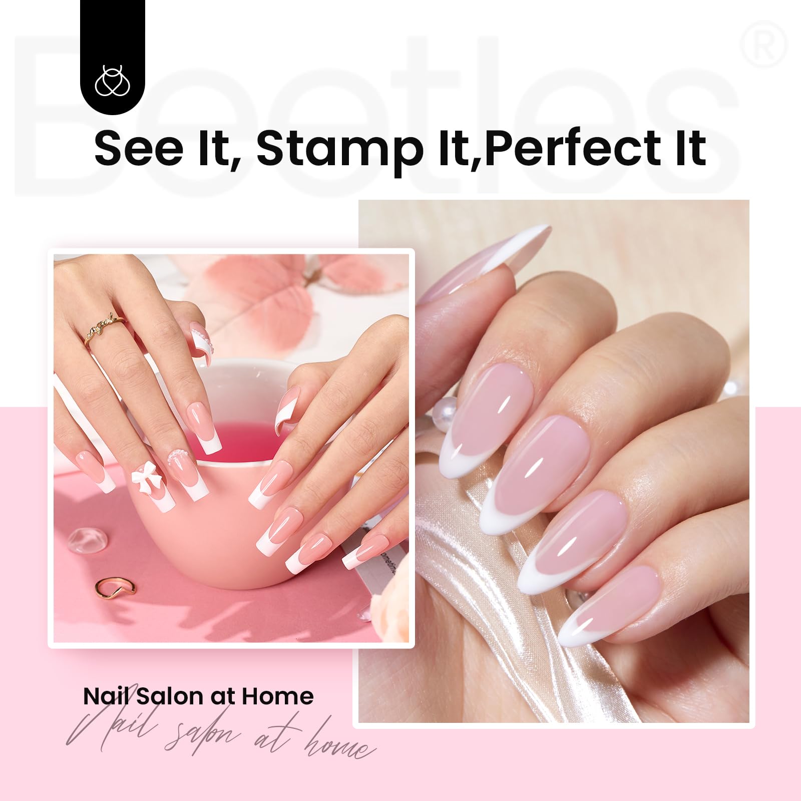Soft silicone stamper heads for precise nail printing