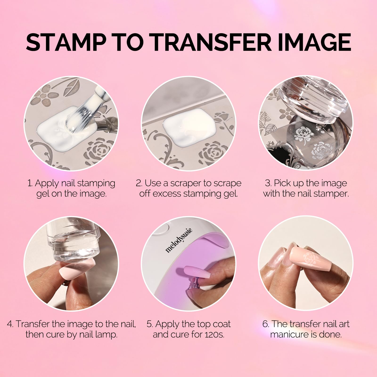 Close up of French nail art stamper kit