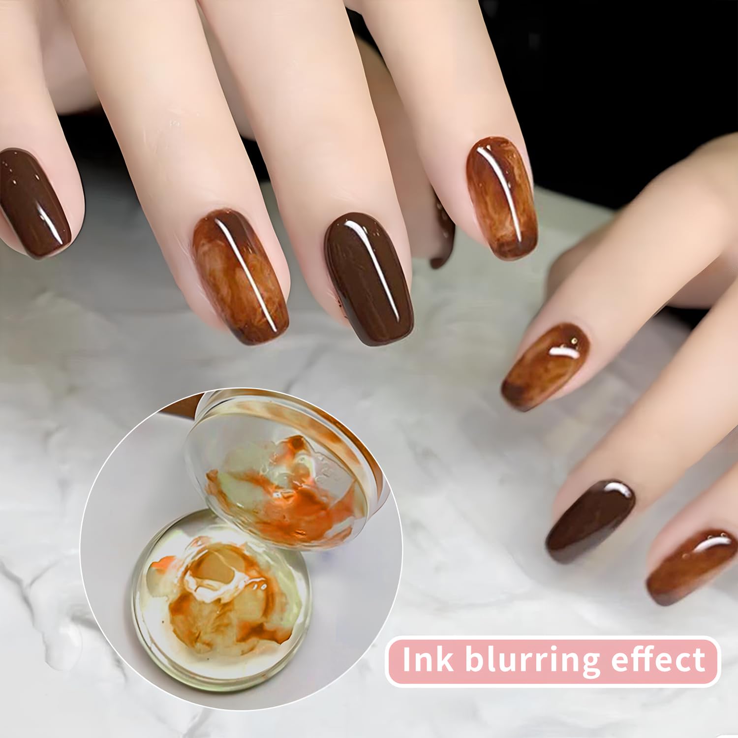 Demonstration of French tip design using silicone nail stamper