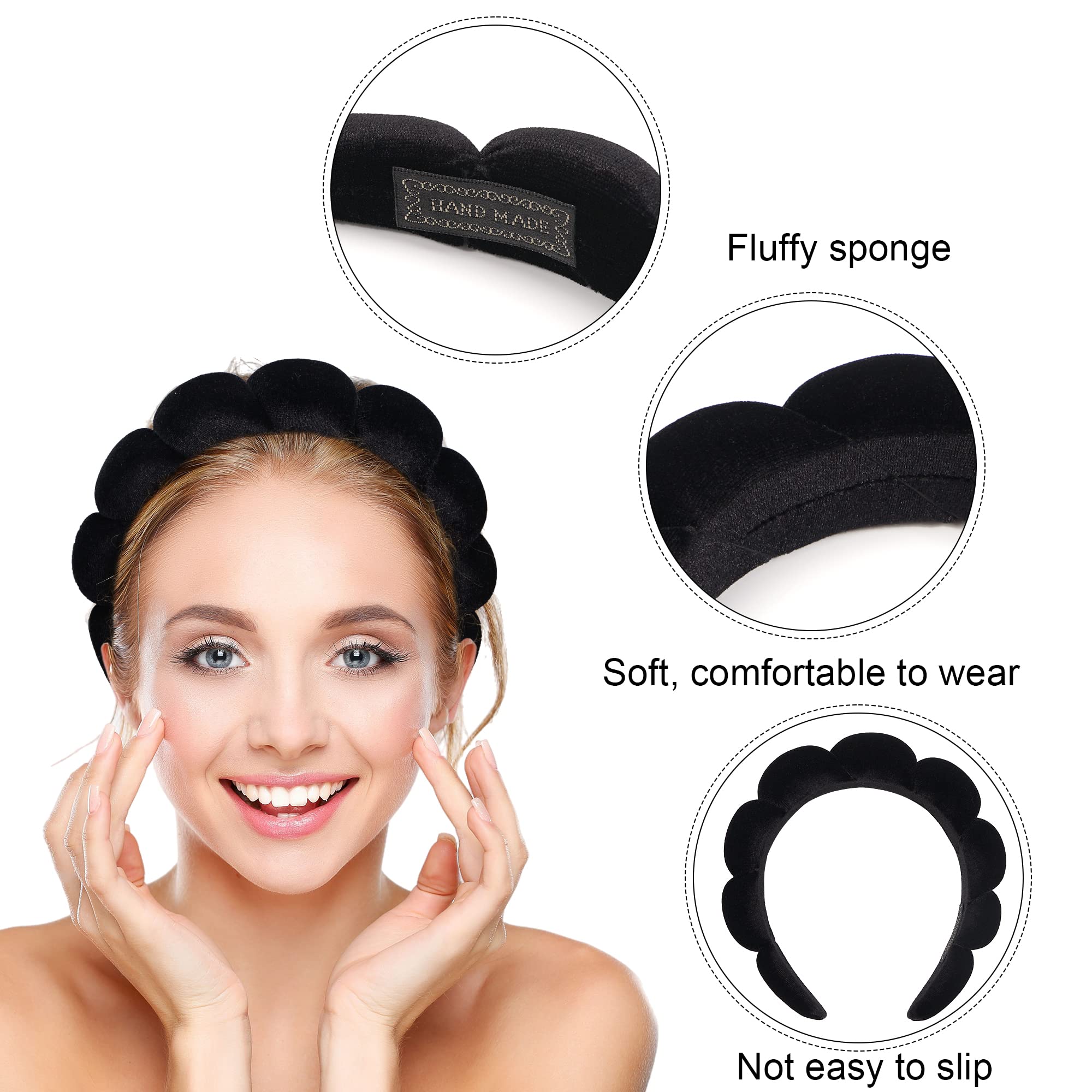 Soft puffy sponge Ayesha hairband for face washing