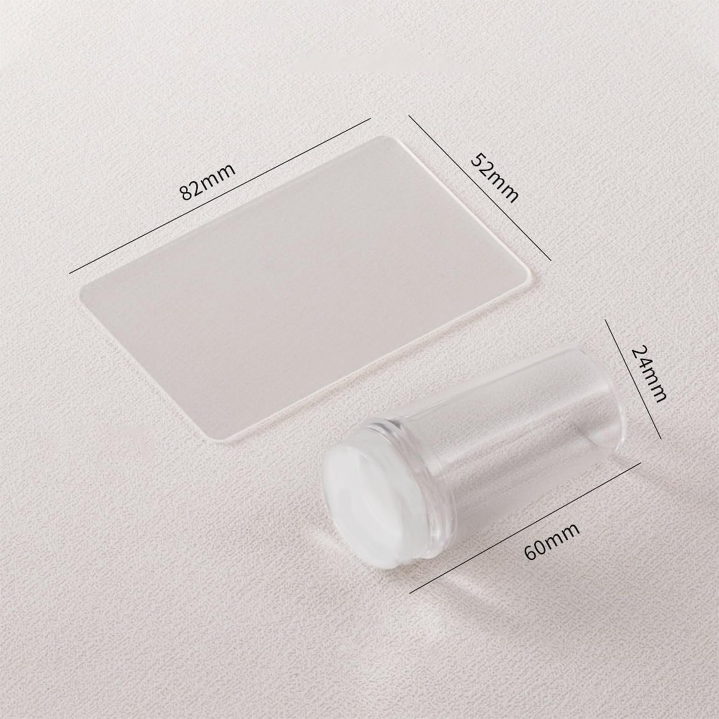 Two piece nail art stamper kit for home manicure setup