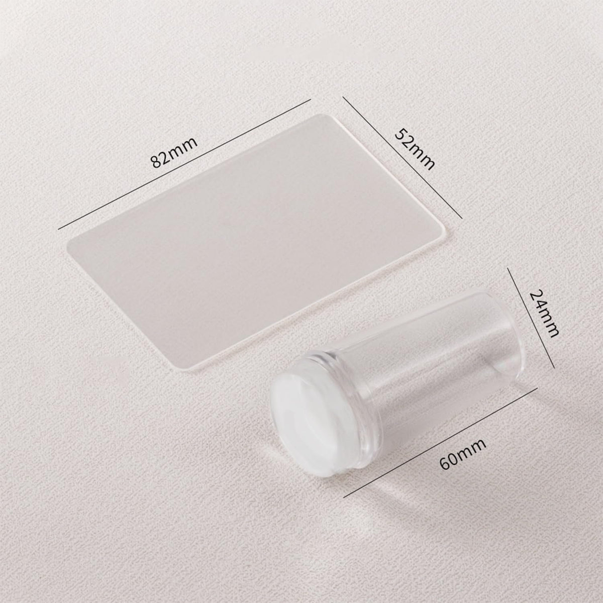 Two piece nail art stamper kit for home manicure setup
