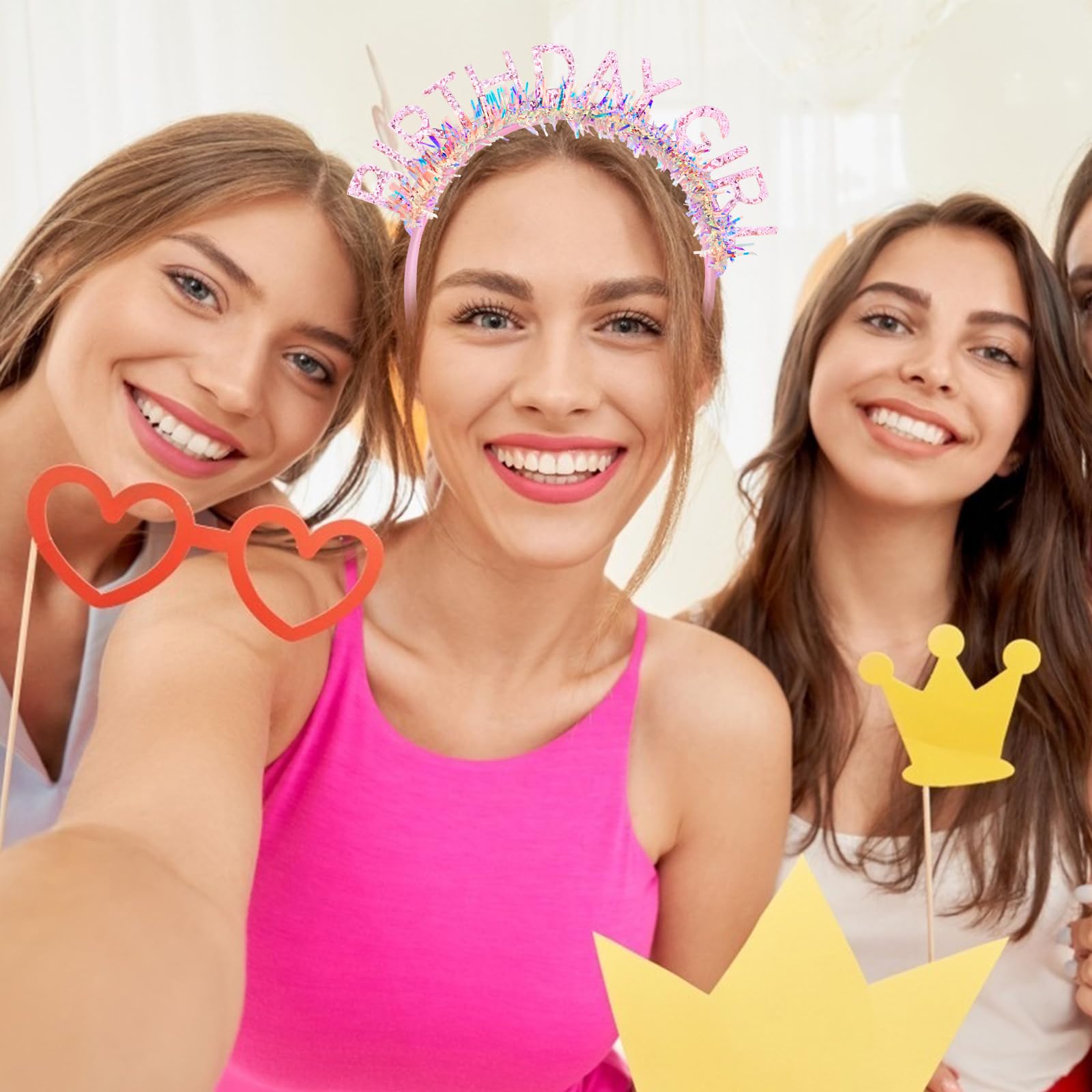 Cieher birthday tiara for women and girls side angle