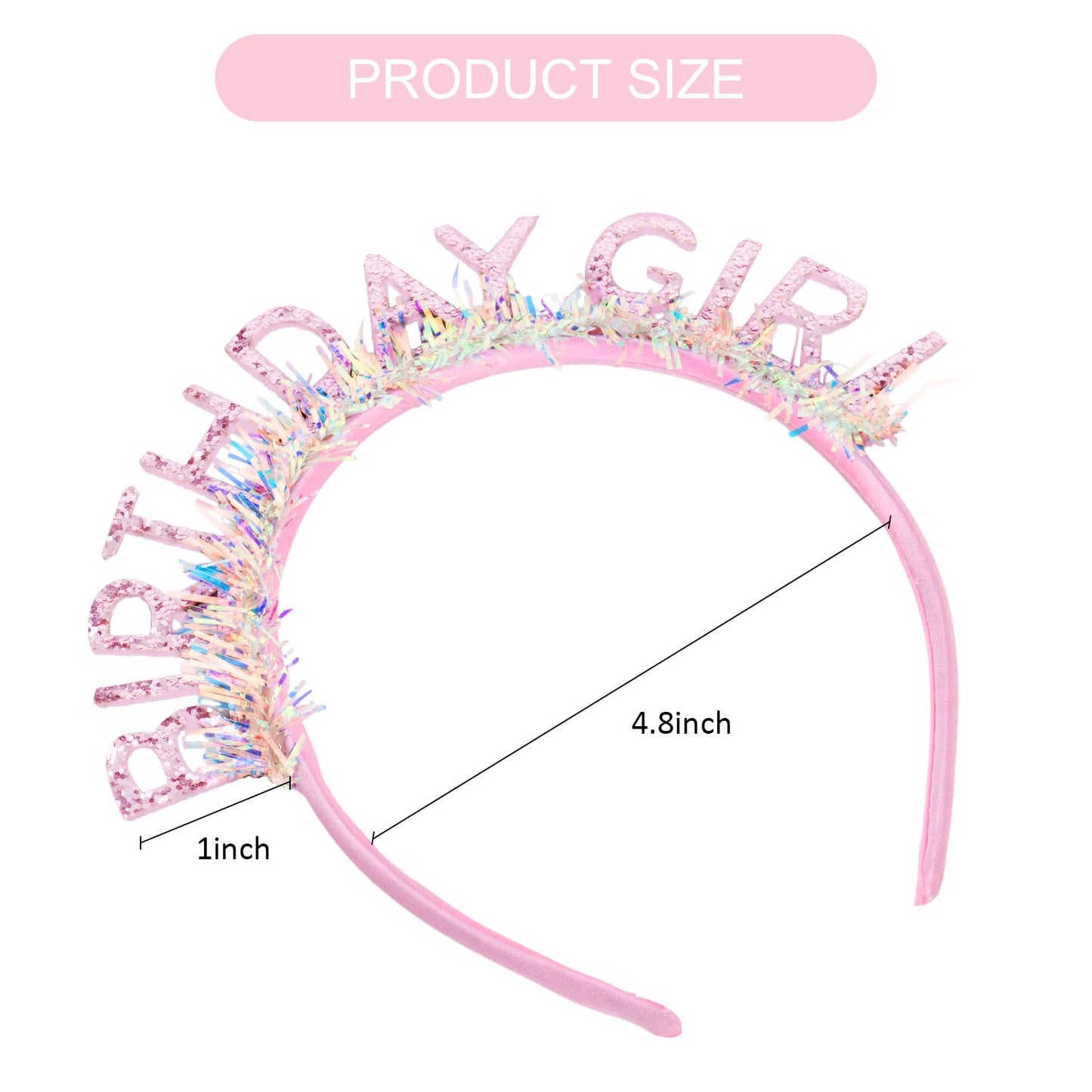 Adjustable birthday headband crown for party decorations