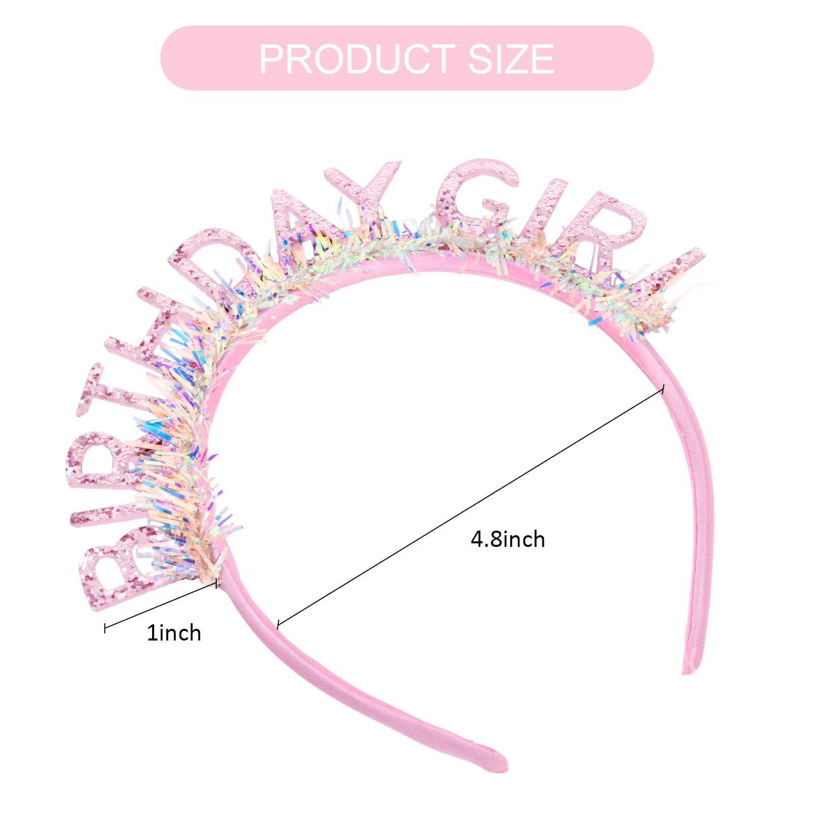 Adjustable birthday headband crown for party decorations