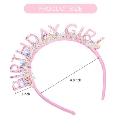 Adjustable birthday headband crown for party decorations