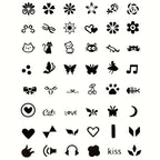 Selection of floral and butterfly silicone nail stamp tips