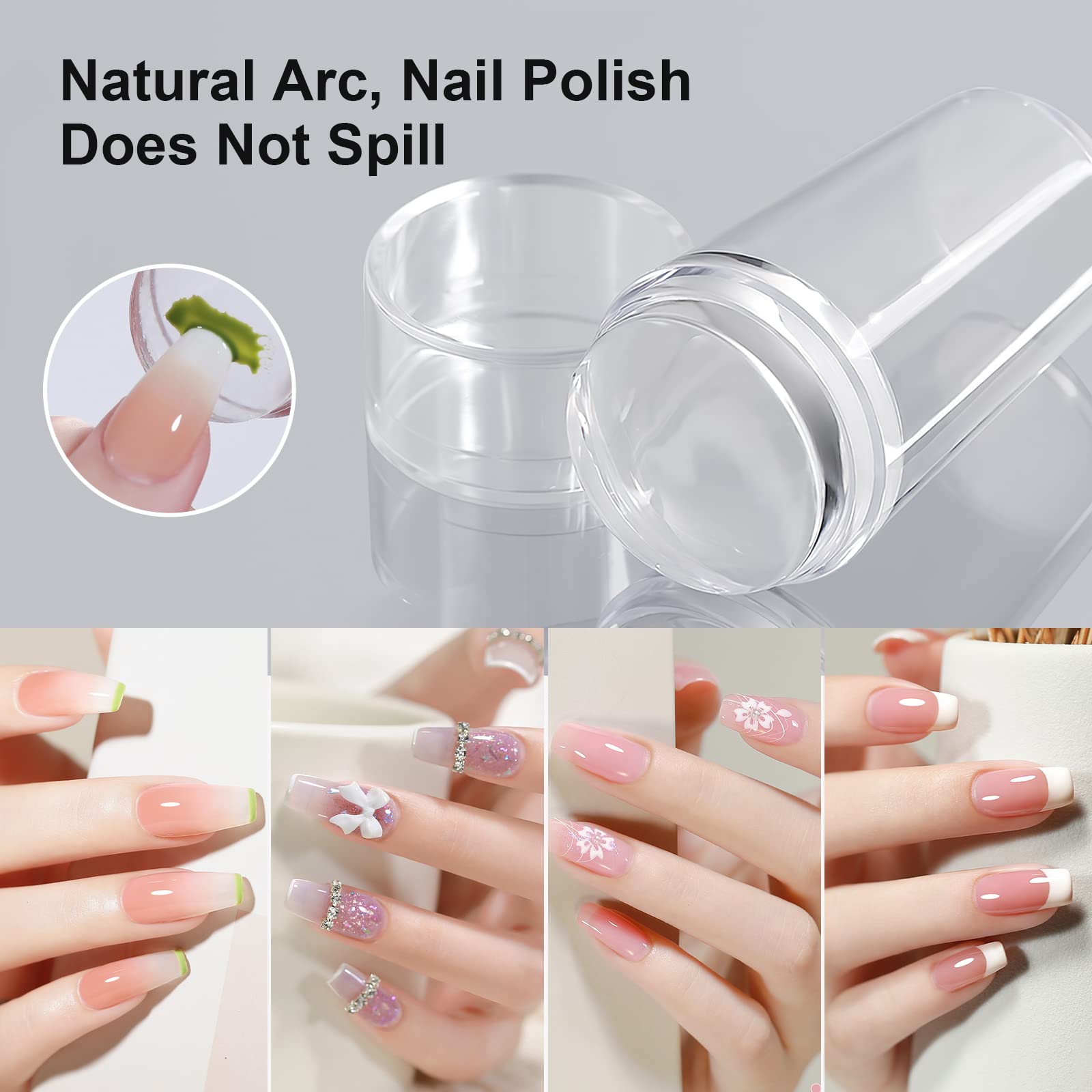 Detailed view of Sagebio nail art stamping plates included in kit