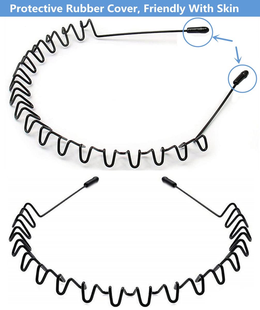 Adjustable metal headband showing protective tip covers