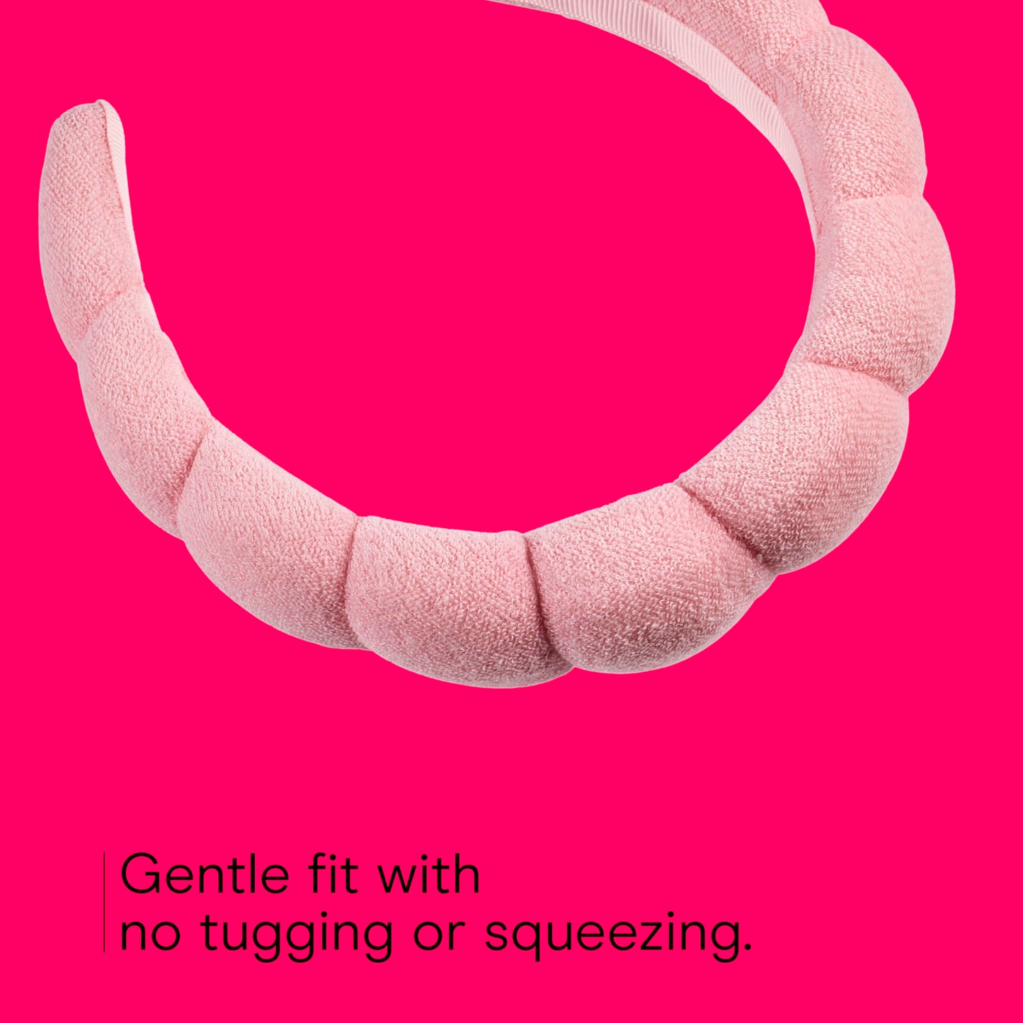 Close up of Conair pink bubble design for hair management