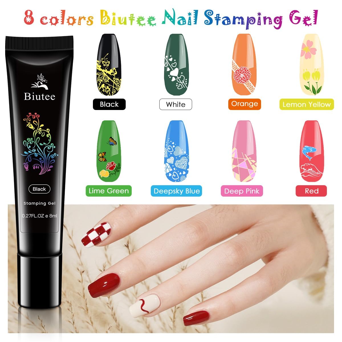Biutee nail art stamping plates collection close up