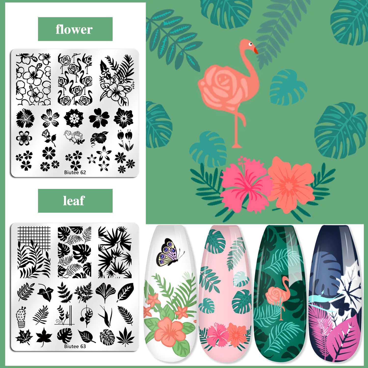 Biutee nail stamper and scraper tool for manicure art
