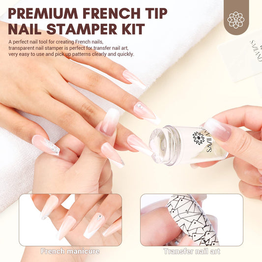 Clear silicone jelly nail stamper head close up