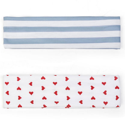Side profile of 2 inch thick soft fabric headband