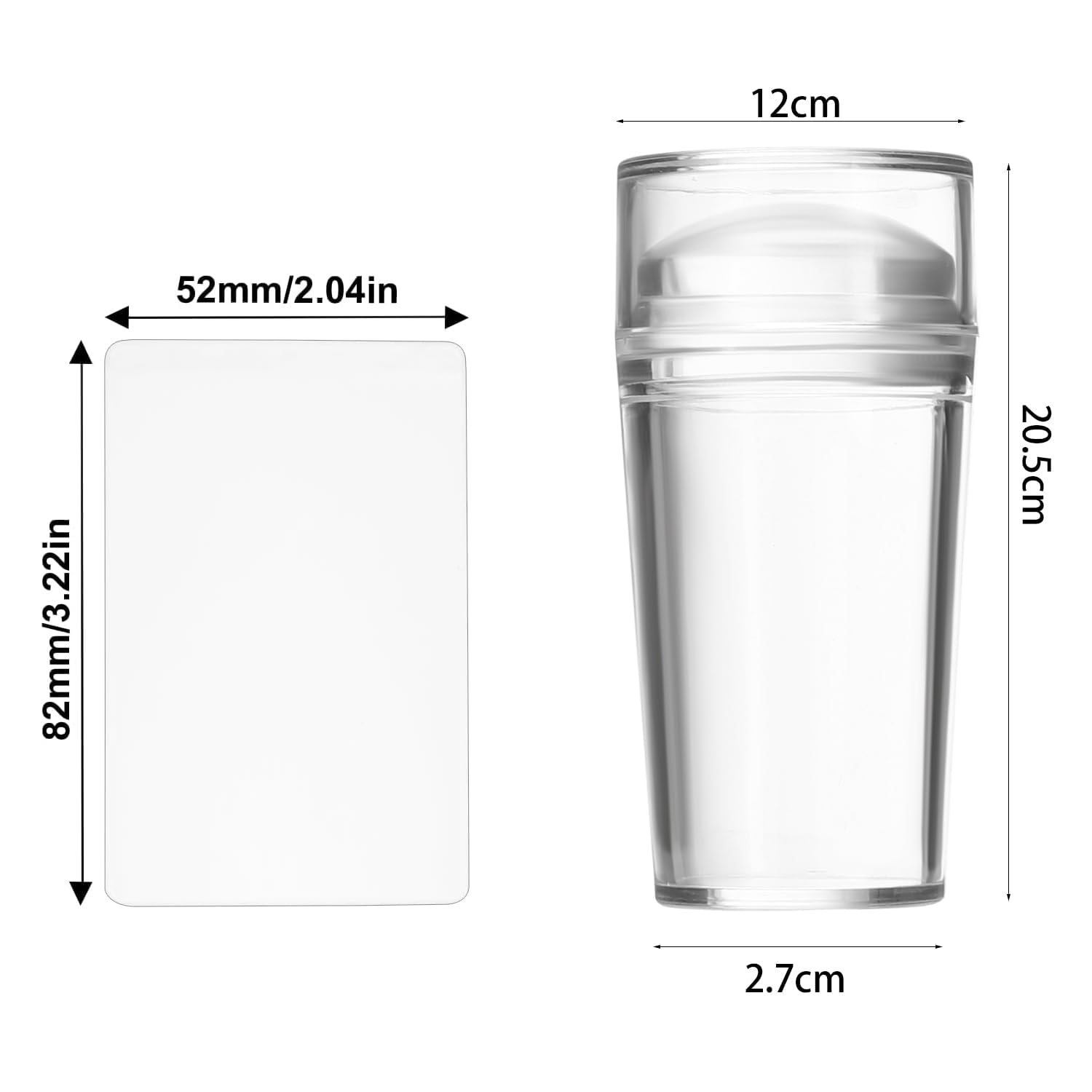Clear jelly silicone nail stamper for French manicure