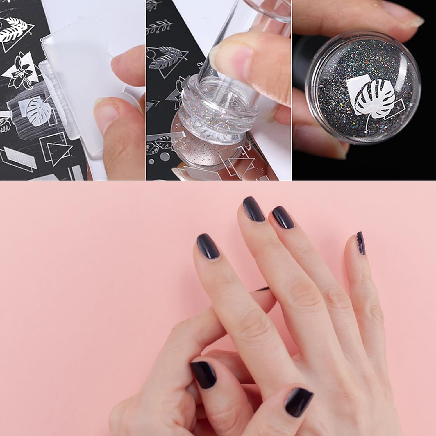 Arcjunys nail art kit with scraper and brushes