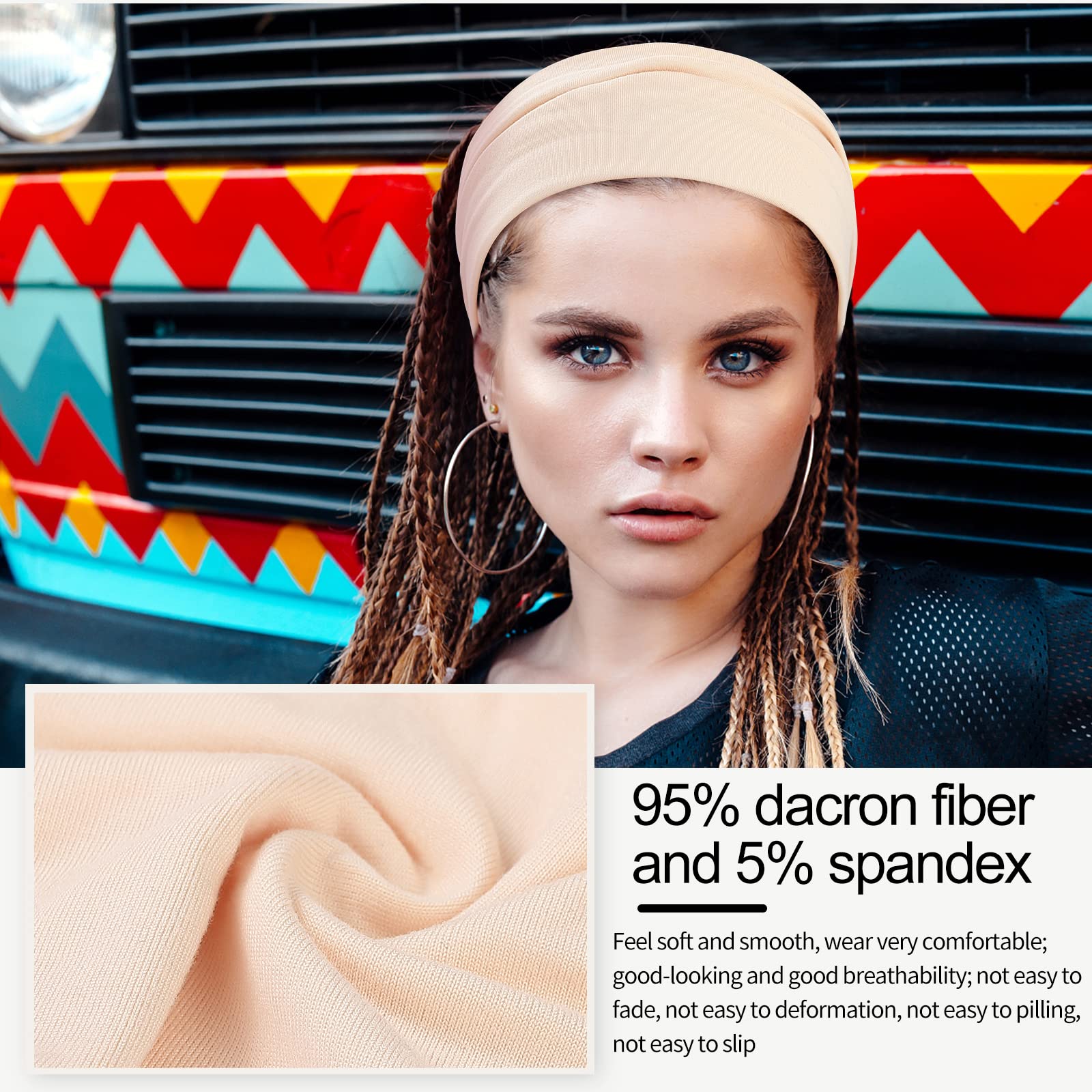 Assorted colors of Panleding soft elastic hair bands